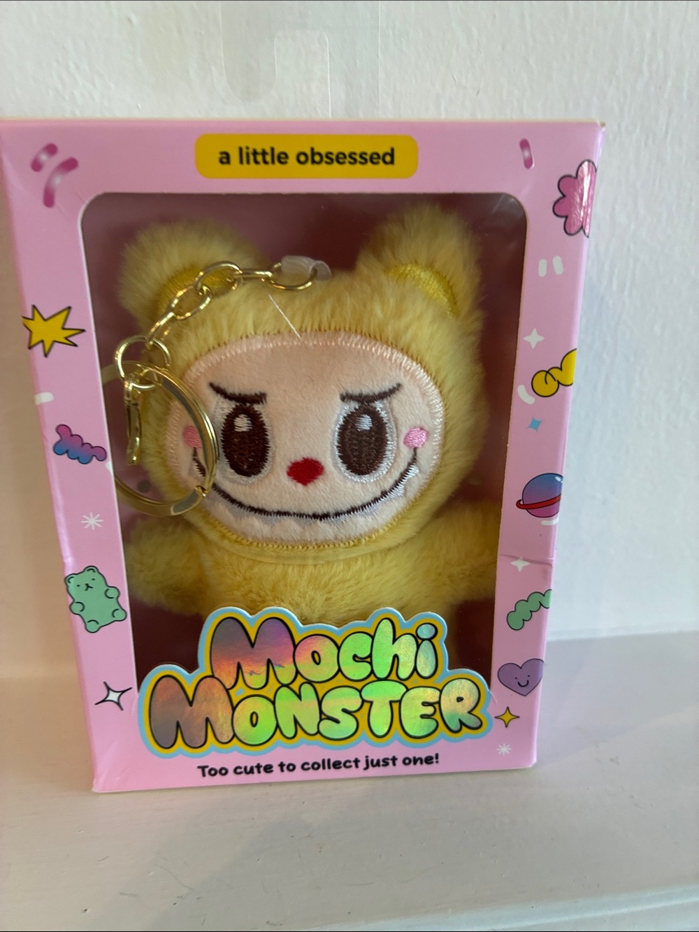 Mochi Monster Yellow Plush Backpack Clip On Keychain - A Little Obsessed